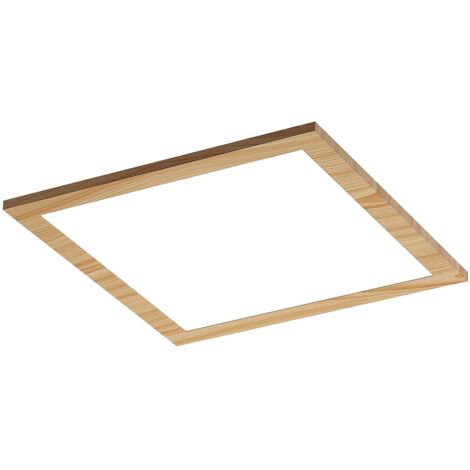 Plafonnier LED 12W 29,5 cm carré hêtre/blanc Rabalux
