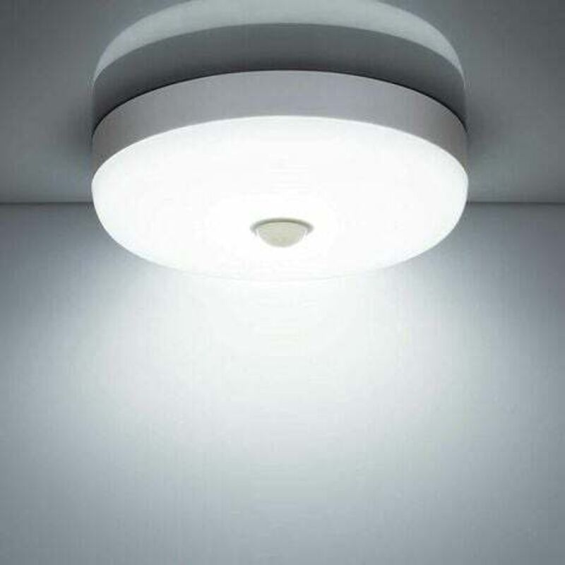 Yzmrbdqc - Plafonnier led avec Détecteur de Mouvement 12W Étanche IP56 1500LM Blanc Froid 6500K Carré Lampe de Plafond pour Extérieur, Salle de Bain,