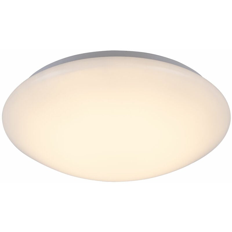 Plafonnier led plafonnier salon blanc rond, métal acrylique, 16W 880lm blanc chaud, DxH 34,5x9 cm Globo 4141873