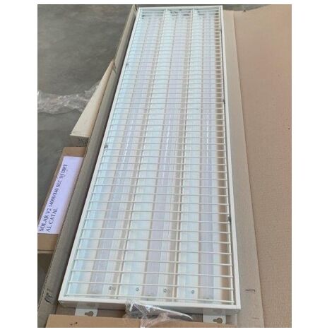 Plafonnier LED 162W 18000lm pose saillie / suspendu blanc 1500x432mm 4000K alim 230V prismatique IK10 IP20 STS LED DIETAL Q32006