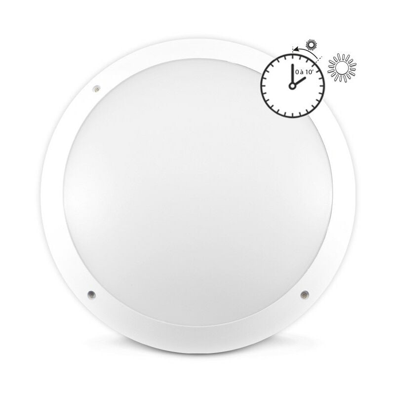 Plafonnier led casa - 18W avec détecteur à préavis Miidex Lighting® blanc-neutre-4500k