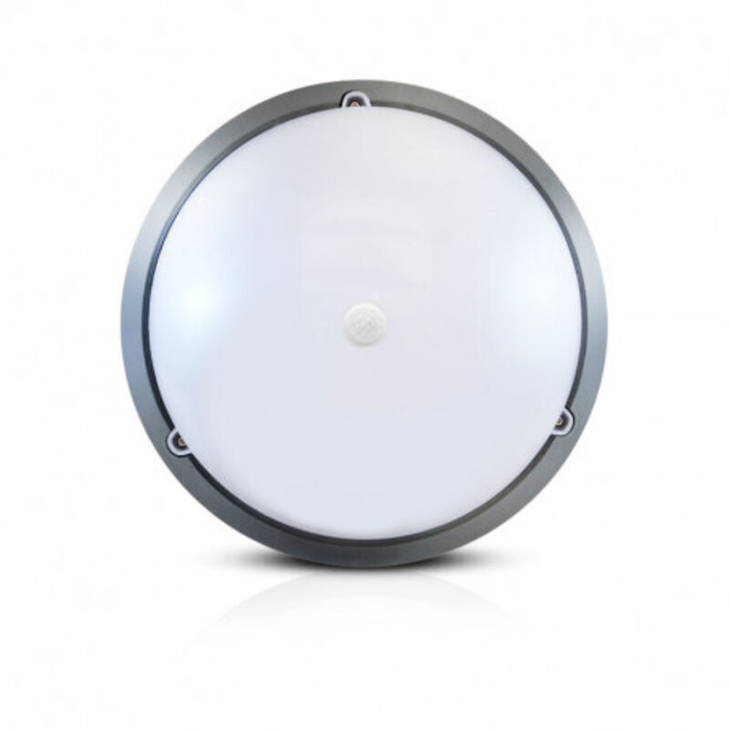 Vision-el - Plafonnier led Ø300 x 100mm 18W rondo Gris anthracite - 4500K - 1450 Lm - Détecteur ir Vision-el - Plafonnier led Ø300 x 100mm 18W rondo Gris anthracite - 4500K - 1450 Lm - Détecteur ir