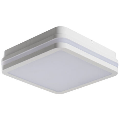 Plafonnier LED 18W carré 22cm CCT IP65 capteur mvt