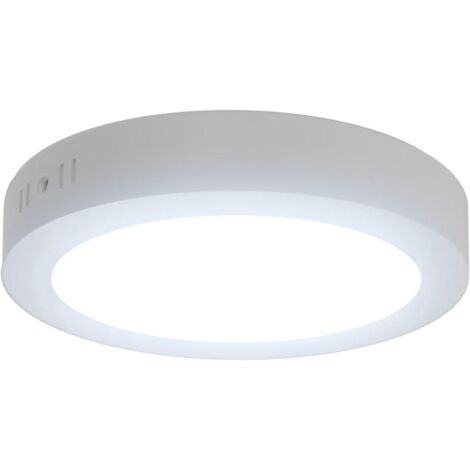 Plafonnier Led, 18w Equivalent 175w, Plafonnier Luminaire 2100lm Haute Luminosité Blanc Froid 6500k, Applicable À Salle De Bain Salon Ø17.4cm
