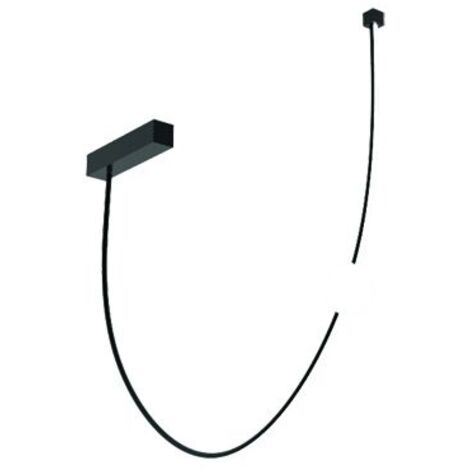 Plafonnier LED 18W Noir Mat ZAMBELIS FS - Blanc chaud - 3000K