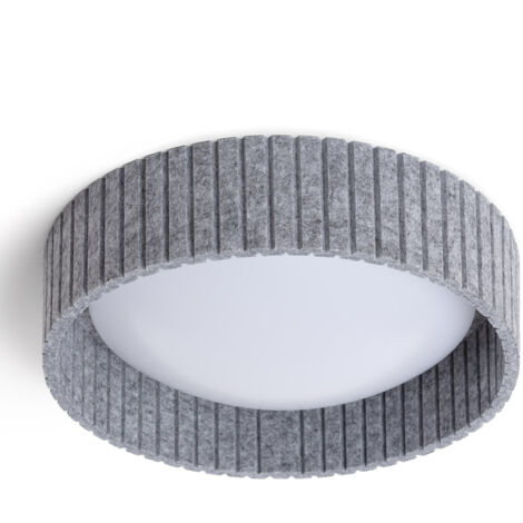 Plafonnier LED 18W Rond Feutre Ø400 mm CCT Sélectionnable Kaptyn Gris