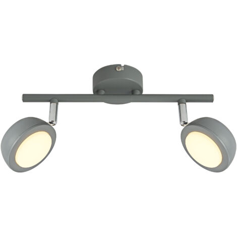 Plafonnier LED 2 spots Candellux Mild gris 12W 3000K