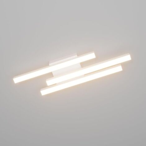 Plafonnier LED 20W 1720 Lumen, Luminaire Plafonnier 3 Barres, Moderne Design Lampe de Plafond pour Chambre Couloir Salon Cuisine, 45 cm, Blanc Chaud 3000K, Blanc