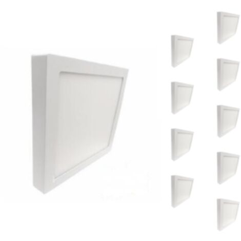 Plafonnier LED 24W 220V Carré (Pack de 10)