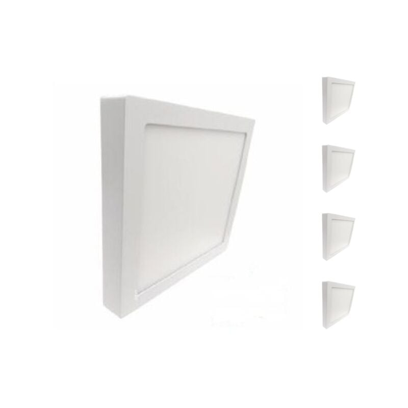 Plafonnier led 24W 220V Carré (Pack de 5) - Blanc Chaud 2300K - 3500K Silamp