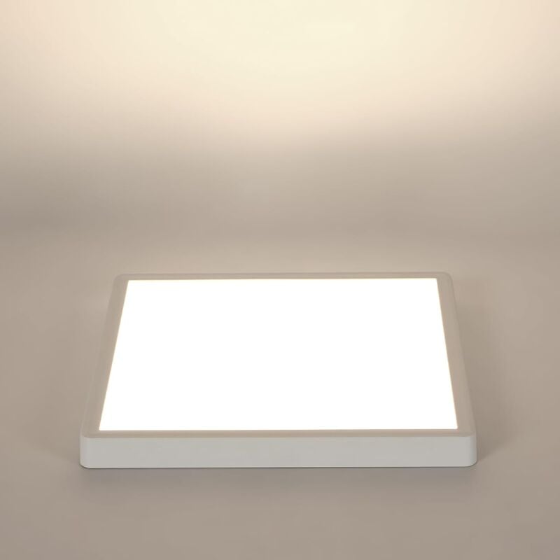 Plafonnier LED, 24W 2700LM Luminaire Plafonnier Carré IP45 Imperméable Plafonnier Salle de Bain, 4500K Moderne Mince 30x2.5cm Lampe de Plafond pour