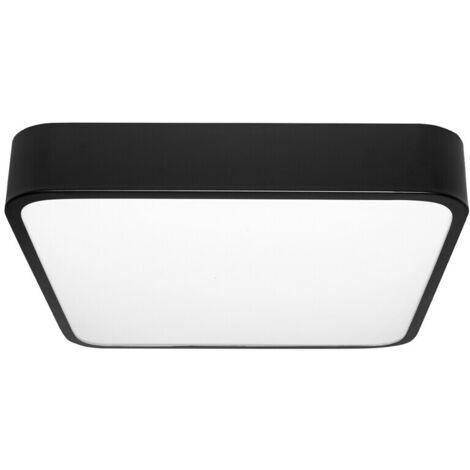 Plafonnier LED 24W 30cm carré noir Hollywood IdeaLED