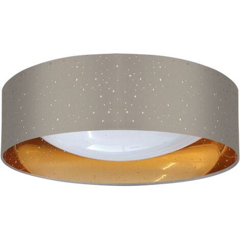 Plafonnier LED 24W 4000K taupe/or Tuluza Polux 40cm
