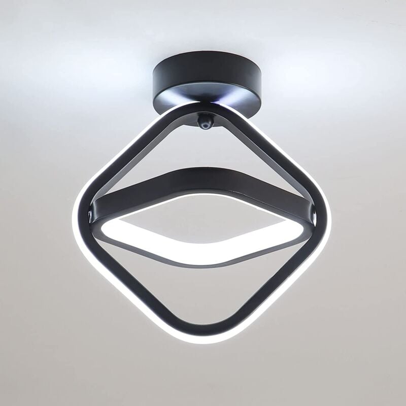 Plafonnier led 24W, luminaire plafonnier Géométrique Simple, Plafonnier en métal pour Salon, Chambre, Couloir, Lumière Blanche 6000K