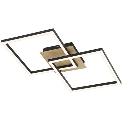 Plafonnier LED 24W noir mat/blanc 40cm Ashton Rabalux