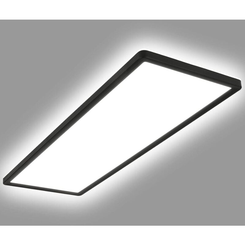 Plafonnier led 24W Rectangulaire cct 580x200 mm Double Face SwitchCCT Noir Sélectionnable (chaud-neutre-froid)