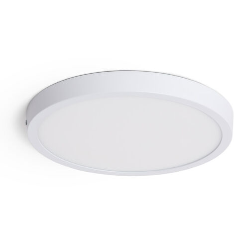 Plafonnier LED 24W Rond Aluminium Ø280 mm Slim CCT Sélectionnable Galán SwitchDimm Blanc