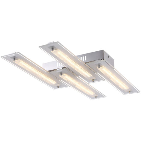 Plafonnier LED 28,8 watts éclairage de salon lampe carrée en cristal Globo 68056D5