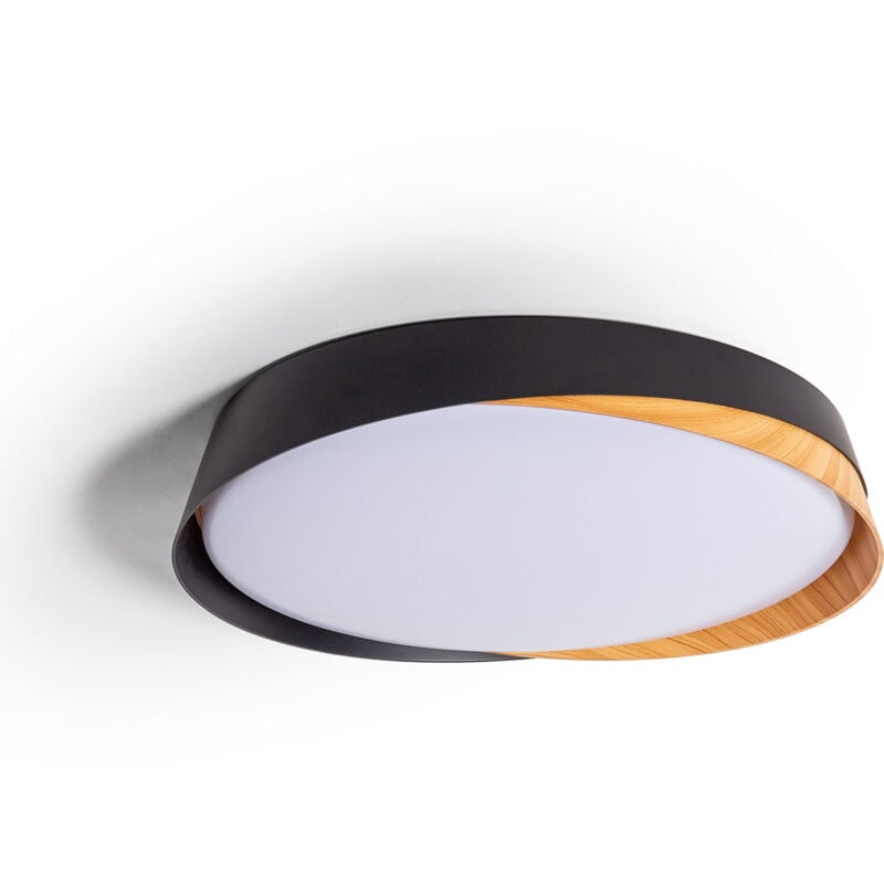 Ledkia - Plafonnier led 28W Rond Ø420 mm cct Sélectionnable Nil Noir