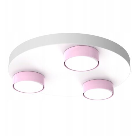 PLAFONNIER LED 3 POINTS CERCLE PASTEL