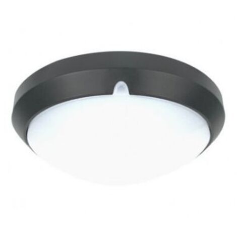 Plafonnier LED Ø300 x 100mm 18W RONDO Gris anthracite mat - 4500K - 1450 Lm - Détecteur RF
