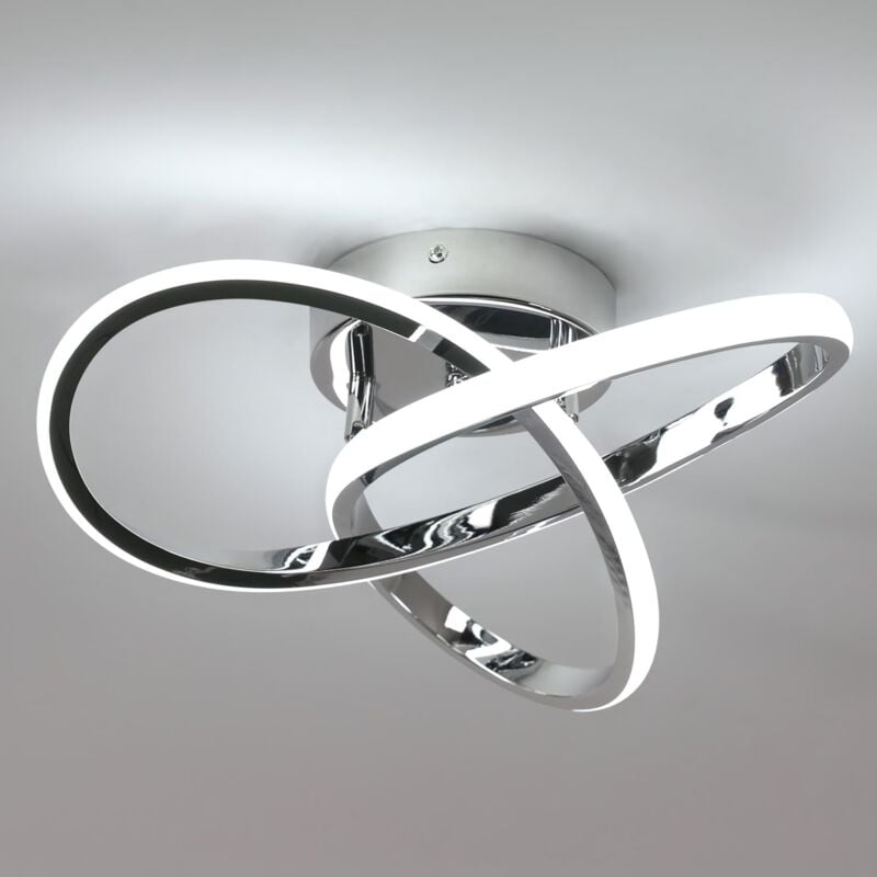 Plafonnier LED Moderne, Luminaire Plafonnier Noir 30W 3375LM, Lampe de Plafond en Forme de Fleur pour Chambre à Coucher, Couloir, Cuisine, Lumière