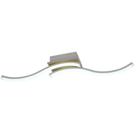 Plafonnier LED 32 W 3 520 lm 3 000-6 500 K 62 cm Blanc/Hêtre Dimmable Série Murray
