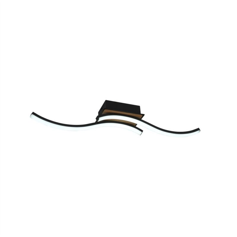 Plafonnier LED 32 W 3 520 lm 3 000-6 500 K 62 cm Noir/Bois Dimmable Série Murray Plafonnier LED 32 W 3 520 lm 3 000-6 500 K 62 cm Noir/Bois Dimmable Série Murray