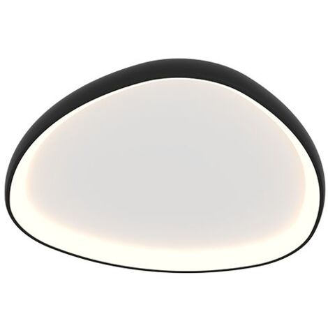 Plafonnier LED 32W Variable Noir Mat Zambelis - Blanc chaud - 3000K