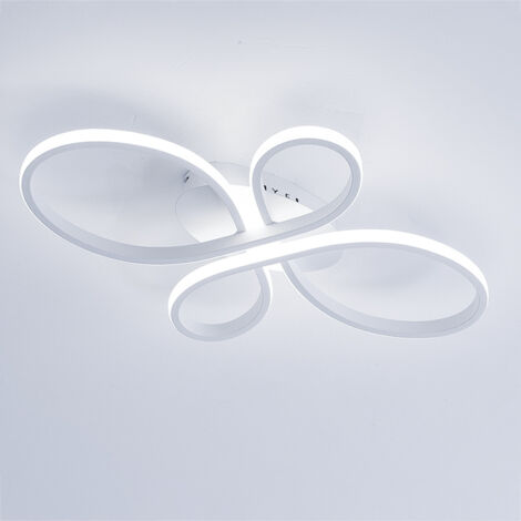 Plafonnier LED 36 W 60 cm, lustre LED créatif en forme d'anneau floral, plafonnier moderne, lumière blanche 6 000 K