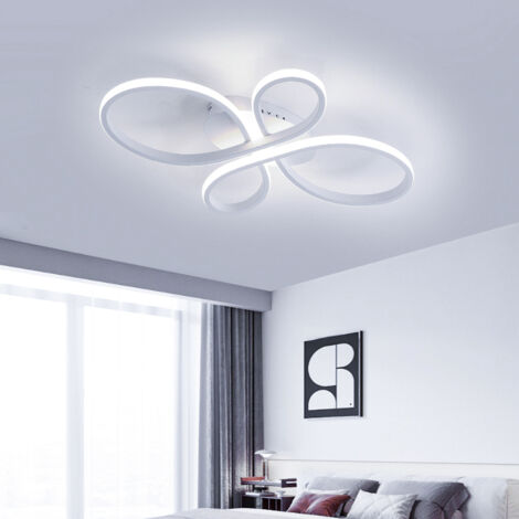 Plafonnier LED 36 W 60 cm, lustre LED créatif en forme d'anneau floral, plafonnier moderne, lumière blanche 6 000 K