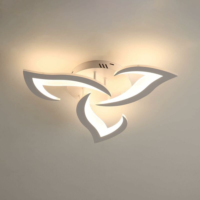 Comely - Plafonnier led, Luminaire Plafonnier 58cm 36W, Lustre Salon Moderne, Lampe de Plafond de Pétale pour Salon Chambre Cuisine Salle à Manger,