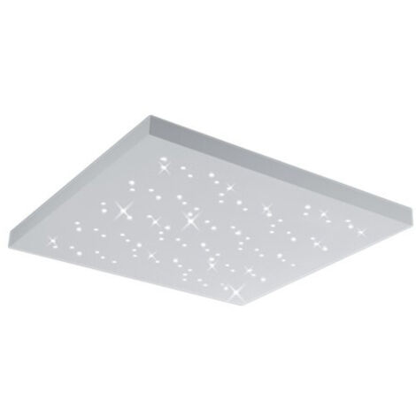 Plafonnier LED 36W 5000lm – Température variable 3000 à 6000K – Finition métal blanc mat – 98 points lumineux pour ambiance moderne – Defibrico