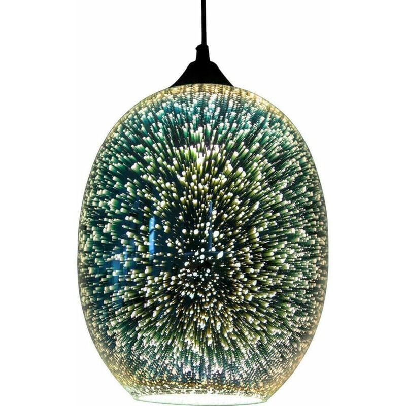 Plafonnier led 3D lustre en verre coloré feux d'artifice suspension Éclairage de Plafond Abat-jour Lumières créatives Lampe suspendue pour restaurant