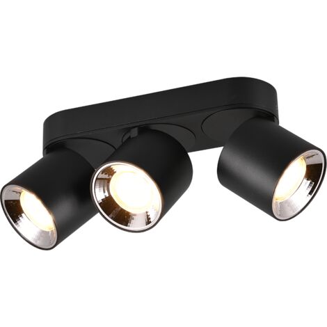Plafonnier led 3xgu10 max 10w noir mat orientable - trio - guayana 73671722 73671722 73671722 73671722 73671722
