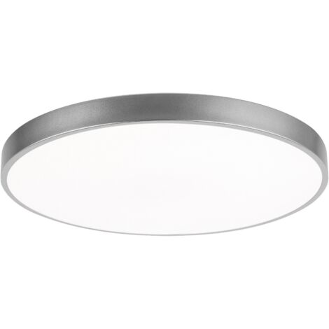 Plafonnier LED 40 cm 36W rond argent Tesia Rabalux