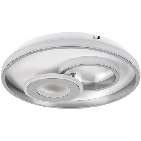 Plafonnier LED 40 cm 40W chrome rond Celinda Rabalux