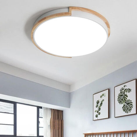Plafonnier LED 40 cm, plafonnier moderne à encastrer, lumière décorative blanche, luminaires à proximité du plafond (lumière blanche)