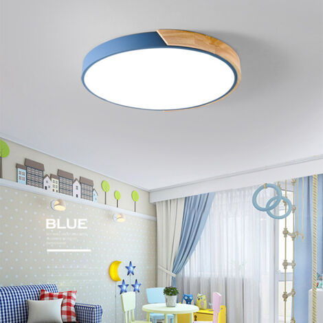 Plafonnier LED 40CM, Plafonnier en métal, Plafonnier Moderne, Lumières Décoratives Bleues, Lumière Blanche 6000K (36W)