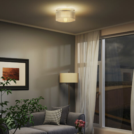 Plafonnier LED 40W base E27 moderne pour salon, couloir, salle à manger, cuisine, transparent
