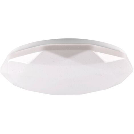 Plafonnier LED 48W 38cm blanc télécommande IP44 Polux