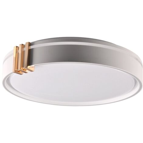 Plafonnier LED 48W 38cm gris, télécommande CCT IP44