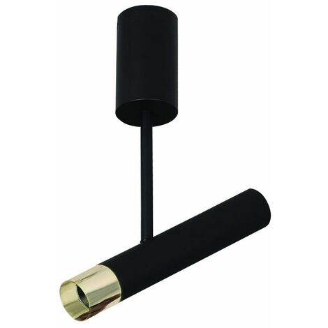 Plafonnier LED 4W Noir Sablé ZAMBELIS - Blanc chaud - 3000K