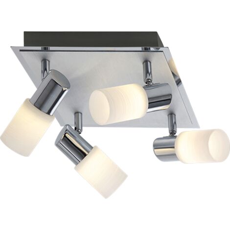 Plafonnier led 4xsmd 43w chrome et verre mat blanc - trio - clapton 50216659 50216659 50216659 50216659 50216659 50216659 50216659 50216659