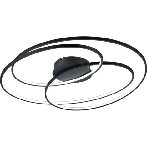 Plafonnier led 50w 7000lm 3000k metal noir mat - trio - gale 18349958 18349958 18349958