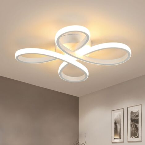 Plafonnier LED 60 cm, lustre LED créatif à anneau de fleurs 36 W, plafonnier moderne, lumière blanche chaude 3 000 K
