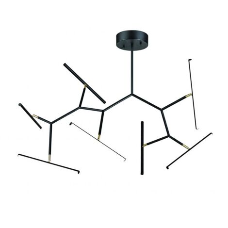 Plafonnier LED 68W Noir Sablé ZAMBELIS FS - Blanc chaud - 3000K
