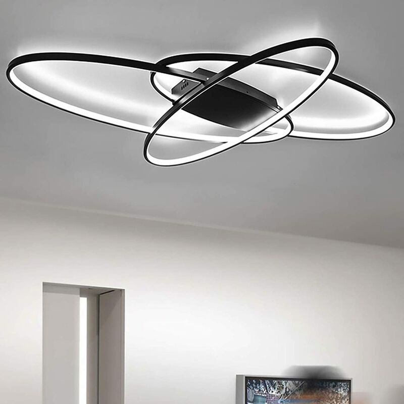 Etoile - Plafonnier LED 70 W à intensité variable - Moderne et chic - Abat-jour en acrylique - Luminosité réglable - Pour salon, chambre à coucher,