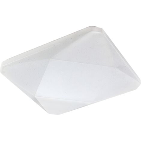 Plafonnier LED 72W 43cm CCT blanc, télécommande Polux