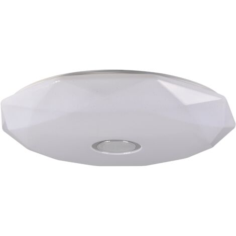 Plafonnier LED 80 cm CCT télécommande Polux Diamond